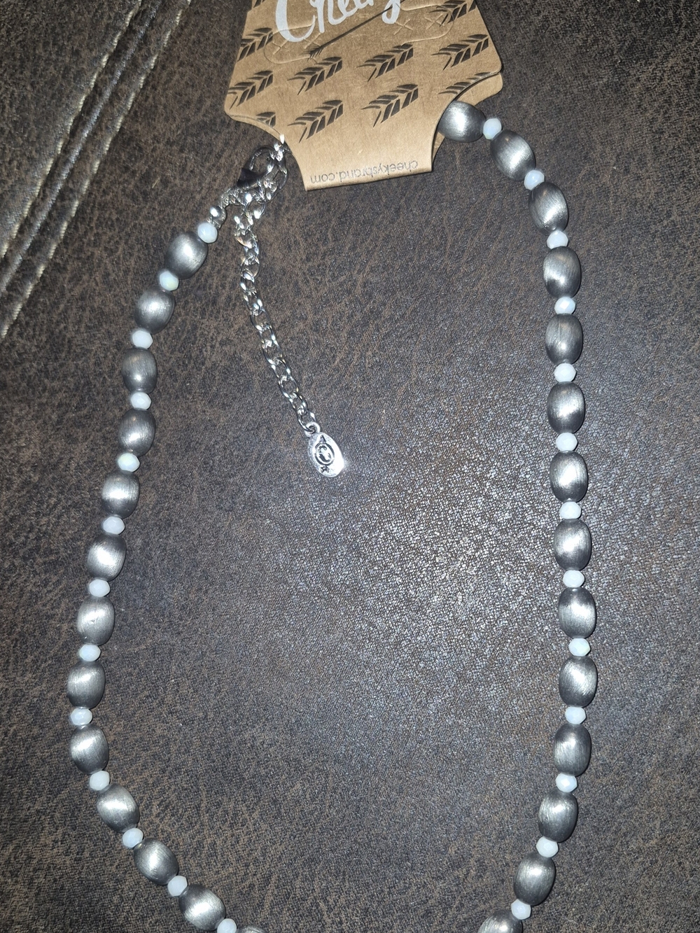 Grey Beaded Necklace